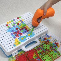 儿童电钻螺母组合拆装拧螺丝螺丝钉组装宝宝智力开发玩具男孩