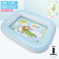 儿童决明子玩具沙池充气沙滩池套装宝宝家用室内男孩沙土玩沙子 130款充气池配打气泵适合1个小孩