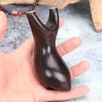 紫光檀实木木质木制原木头反曲扁皮弓胖飞虎叉户外木 紫光檀蚁后（裸弓）