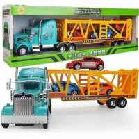 超大号集装箱大货车卡车儿童玩具车惯性小汽车工程车模型男孩宝宝 美式轿车运输车