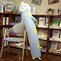 睡觉枕着懒人公仔可爱抱抱枕女孩娃娃长条韩国枕头毛绒玩具玩偶萌 企鹅 大号1.7米