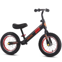 儿童平衡车无脚踏滑行车2-3-6岁宝宝小孩玩具溜溜车滑步车自行车 黑色（充气轮铝合金圈)+礼包