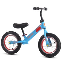 儿童平衡车无脚踏滑行车2-3-6岁宝宝小孩玩具溜溜车滑步车自行车 蓝色(充气轮铝合金圈)+礼包