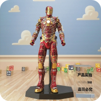 漫威真人版复仇者联盟1/6骨骼静态手办模型机箱摆件 1/6钢铁侠MK41 整体高32厘米