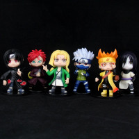 火影忍者鸣人佐助卡卡西宇智波鼬我爱罗大蛇丸纲手办模型蛋糕摆件 [袋装]三代火影忍者公仔全六款 [!!当天发货]