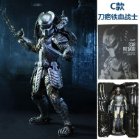 HC 异形大战铁血战士 面具刀疤 P1 铁血战士 1/6 可动模型手办 面具刀疤铁血（C款） 高约32.5厘米
