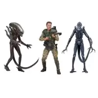NECA alien 异形大战铁血战士第2波 蓝色 异形契约可动手办模型 2波异形一套 盒装7寸
