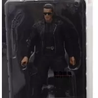 NECA7寸 终结者2 T800施瓦辛格 金属骨架版可动人偶公仔手办模型 单枪款 终结者