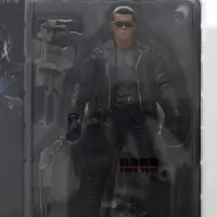 NECA7寸 终结者2 T800施瓦辛格 金属骨架版可动人偶公仔手办模型 双枪款 终结者