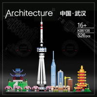 城市天际线建筑景点武汉广州上海旧金山纽约兼容乐高积木玩具 武汉