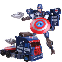 锦江 复仇者英雄联盟人偶变形机器人儿童玩具模型动漫电影周边玩具金刚 美国神盾队长