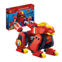 北虎星 神兽金刚玩具4邦宝历险记兼容乐高积木五六合体拼装模型变形机器人动漫周边套装 生 2变雄狮金刚7606[454片]