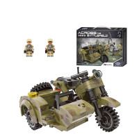 星堡(XINGBAO)军事系列穿越战场坦克车兼容乐高儿童积木拼装模型玩具男孩玩具 偏斗摩托06008（256片）