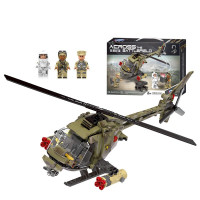 星堡(XINGBAO)军事系列穿越战场坦克车兼容乐高儿童积木拼装模型玩具男孩玩具 轻鹰直升机06013(425片)