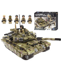星堡(XINGBAO)军事系列穿越战场坦克车兼容乐高儿童积木拼装模型玩具男孩玩具 霸虎坦克06015(1386片)