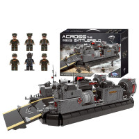 星堡积木 玩具军事装甲车男孩子拼装坦克模型拼插汽车穿越战场 装甲运兵气垫船06019【3006片】