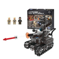 星堡积木 玩具军事装甲车男孩子拼装坦克模型拼插汽车穿越战场 遥控无人机06016[324片]