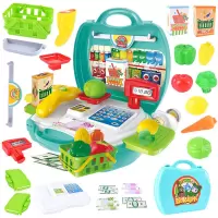 儿童玩具仿真过家家玩具蔬菜水果玩具女孩小孩过家家超市玩具宝宝套装 过家家超市玩具