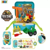 儿童过家家玩具背包孩子玩具套装创意过家家男女孩玩具生日 仿真道路工程箱