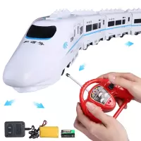 仁达 大号遥控火车和谐号电动轨道车充电高铁仿真动车组儿童男孩玩具车
