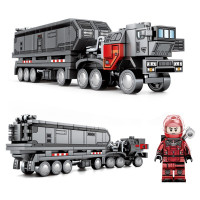积木拼装玩具流浪地球火石运载车拼装模型启蒙玩具DIY拼装男孩玩具儿童 107001箱式运载车