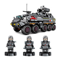 积木拼装玩具流浪地球火石运载车拼装模型启蒙玩具DIY拼装男孩玩具儿童 107005运兵车重型