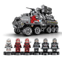 积木拼装玩具流浪地球火石运载车拼装模型启蒙玩具DIY拼装男孩玩具儿童 107007运兵车大型