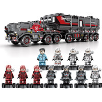 积木拼装玩具流浪地球火石运载车拼装模型启蒙玩具DIY拼装男孩玩具儿童 107009箱式运载车