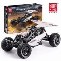 拼装积木玩具可遥控大脚攀爬车高速沙漠赛车机械组遥控特技赛车竞速儿童玩具 18001沙漠赛车(394pcs)