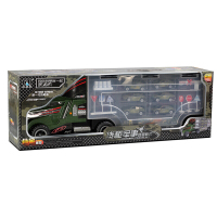 成乐美儿童仿真合金车模型玩具套装手提收纳货柜卡车模型 95577-5货柜军事套装