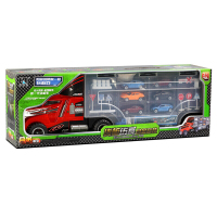 成乐美儿童仿真合金车模型玩具套装手提收纳货柜卡车模型 95577-6货柜仿真套装