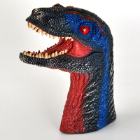 新凯纳 正品侏罗纪恐龙世界白垩纪公园仿真模型套装手偶仿真玩具暴龙霸王龙软胶亲子游戏万圣节 迅猛龙手偶X310