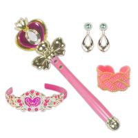 欧锐 冰雪奇缘美少女战士装扮玩具套装巴啦啦小魔仙手杖发光音乐魔法棒耳环手提包饰品儿童过家家玩具 2062魔法棒套装