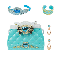 欧锐 冰雪奇缘美少女战士装扮玩具套装巴啦啦小魔仙手杖发光音乐魔法棒耳环手提包饰品儿童过家家玩具 915公主饰品套装