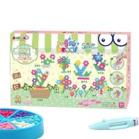 简动文创神奇水珠儿童创意手工DIY水雾魔豆男孩女孩喷水黏贴拼图玩具套装宠物交通系列水雾 66634A-花卉世界1000珠