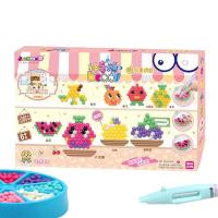 简动文创神奇水珠儿童创意手工DIY水雾魔豆男孩女孩喷水黏贴拼图玩具套装宠物交通系列水雾 66634F-水果诱货1000珠