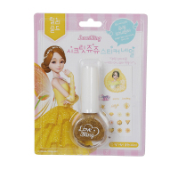 韩国珠珠的秘密日记儿童化妆品小伶玩具女孩儿公主彩妆盒美甲指甲油眼影口红 VNS003珠珠的秘密日记贴纸指甲油(茉莉金色)