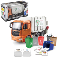 双鹰 抖音网红玩具垃圾分类车清洁环卫车互动学习教育大号儿童工程车模型玩具 垃圾分类环卫车