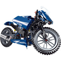 积木玩具兼容吉普赛车拼装模型男孩回力汽车玩具小孩子6-14岁节日 越野摩托车-334颗粒