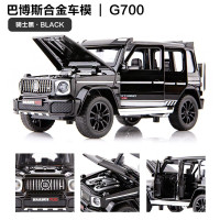 迪邦 巴博斯越野车模儿童玩具车六开仿真合金汽车模型小汽车回力声光儿童玩具男孩 黑色越野车