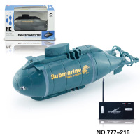 鱼缸浴缸遥控船高速快艇儿童电动玩具船模摇控赛艇游艇迷你水池男孩遥控潜水艇 迷你六通道潜水艇.(颜色随机)