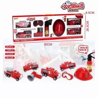 消防员玩具儿童消防员套装竹海金澜小小消防员消防套装系列消防车帽子儿童玩具车