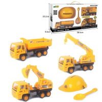 儿童玩具大货车和卡车 儿童可拆装玩具车小汽车玩具男孩回力车套装惯性迷你儿童消防车工程车各类车 [礼装]惯性五合一