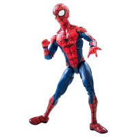 漫威复仇者联盟儿童玩具美国队长玩偶模型关节可动办公桌摆件 盒装经典蜘蛛侠