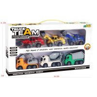 拆解玩具 可拆装玩具车工程车儿童玩具竹海金澜城市建设者儿童惯性车盒装工程车组合车模男孩拆装玩具 工程车套装6只装-礼盒款