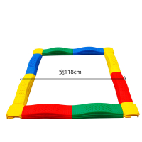 平衡触觉板 感统训练器材幼儿园脚踩触觉平衡板儿童独木桥平衡木室内家用玩具 普通款8直+4小墩