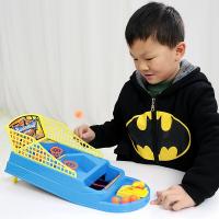 桌上篮球 桌面篮球桌上投篮机手指弹射游戏专注力迷你弹球桌游儿童玩具 单人四篮大号共16球