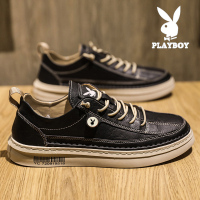 花花公子男鞋秋季休闲皮鞋韩版潮流百搭防水真皮纯皮板鞋潮鞋冬季