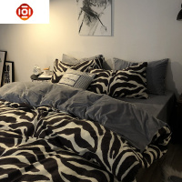 冬季加厚珊瑚绒床上四件套棉水晶绒被套法莱绒床单法兰绒三件套床品套装 三维工匠