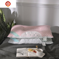 家用保健护颈枕芯枕头单人枕头纤维高度枕一对装 三维工匠